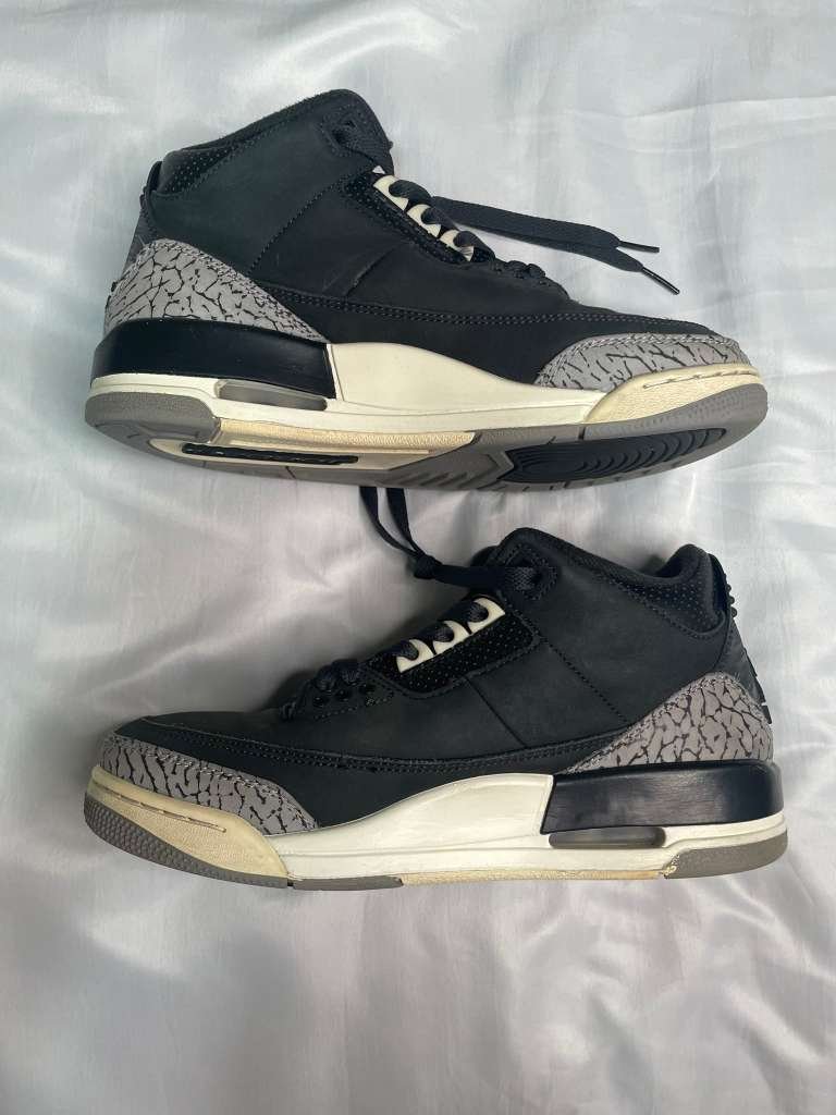 Air Jordan 3 Retro Off Noir Black Sail Mens Size 7.5